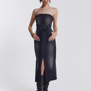LIBERTY 2 IN 1 DETACHABLE DENIM IN BLACK (UK 14)